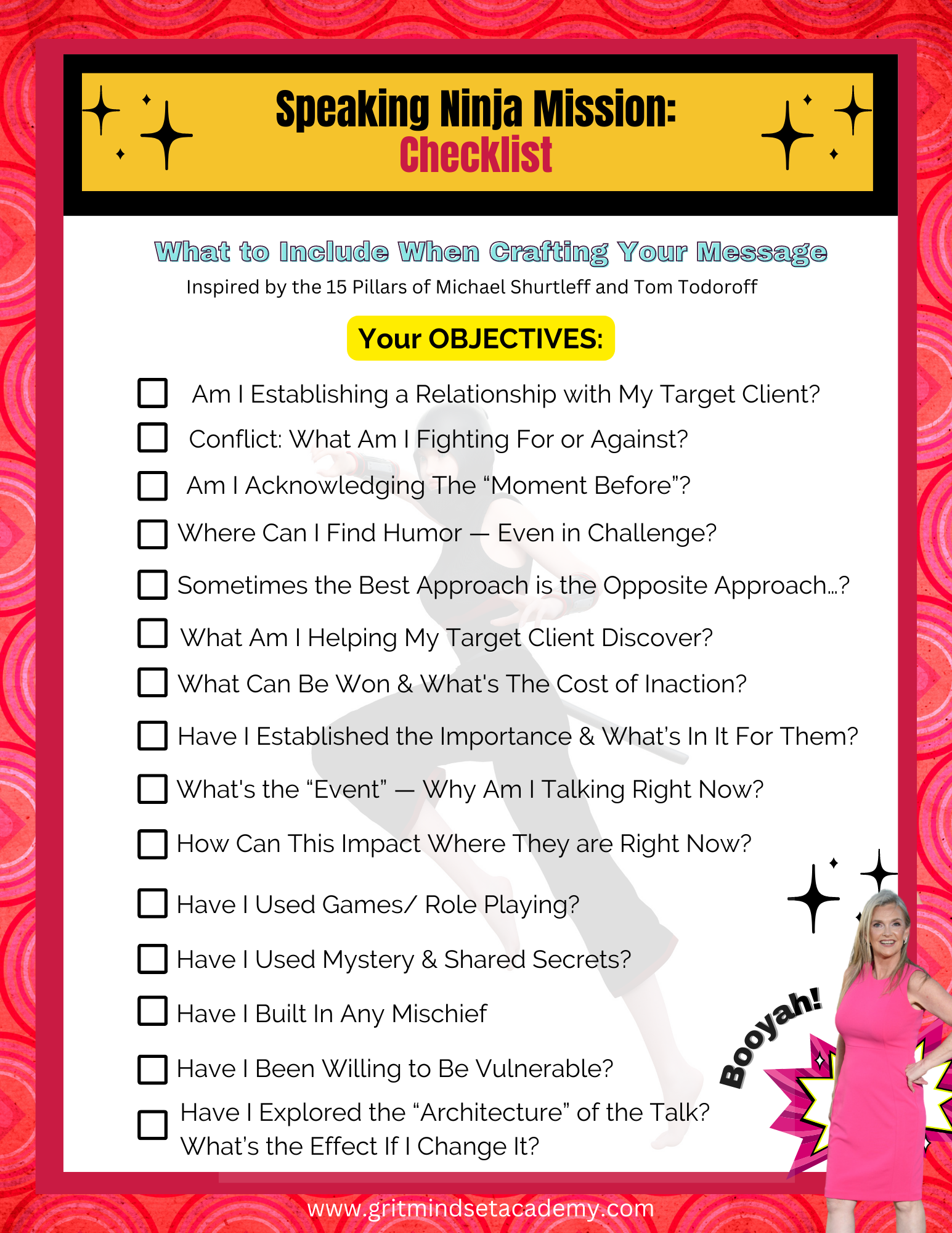 Speaking Ninja Content Creation checklist
